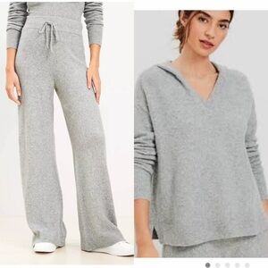 Lou & Grey Gray Sweater Hoodie and Matching Pants Set Size Medium
